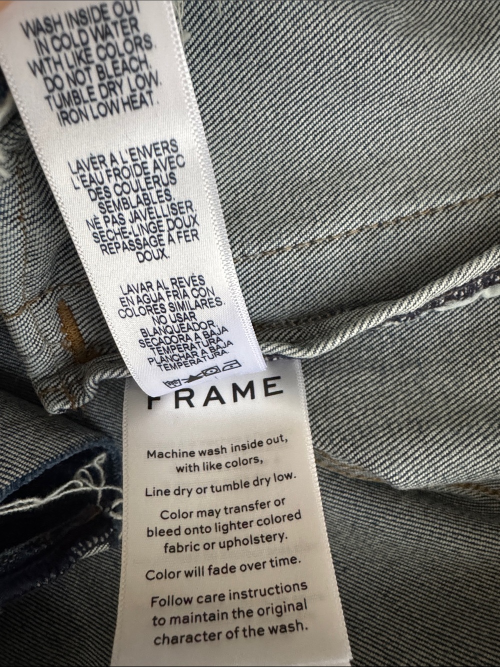 Frame Denim Women's Medium Blue Cropped Jean Jacket Size XSMALL - Picture 12 of 12
